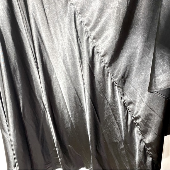 Cinderella Divine Elegant Black Satin Spaghetti Strap  Formal Evening Gown M - Picture 14 of 16